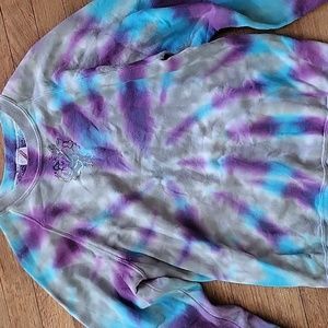 Custom tie-dye rose sweater